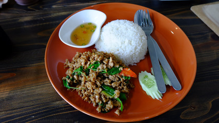 fried rice with basil
