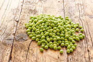 Bunch of biologic delicious green peas