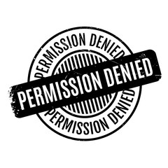Permission Denied rubber stamp
