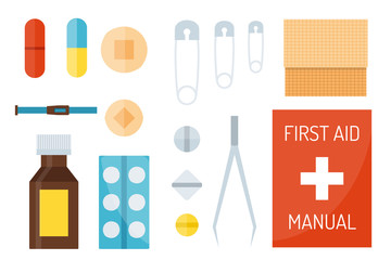First aid symbols vector illustration.
