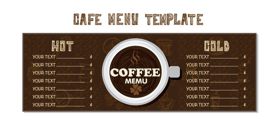 menu cafe template drawing graphic  design objects