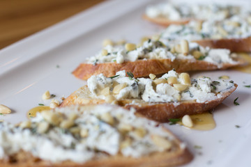 Bread, Cream Cheese & Chives