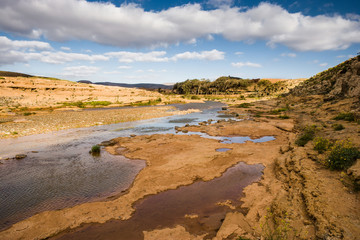 Fototapeta na wymiar River at Fort Bou Jerif, Morocco