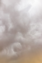 beautiful sky with clouds in the evening