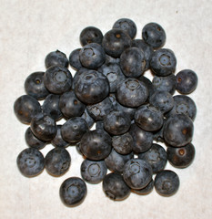 Pie of Blueberries/Pile of Fresh Blueberries on white background
