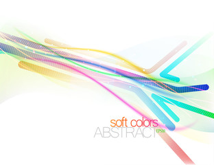 Colorful flowing with softness style vector concepts on a white background