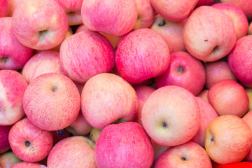 Apple background in the market.