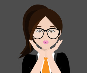 girl blowing a kiss.vector illustrator