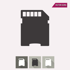 Memory card - vector icon.