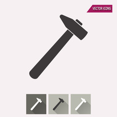 Hammer - vector icon.