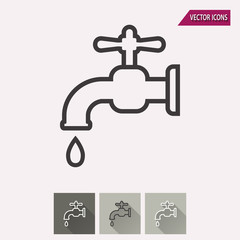 Faucet - vector icon.