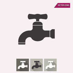 Faucet - vector icon.