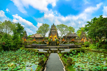 Pura Taman Saraswati-tempel. Ubud. Bali. Indonesië.