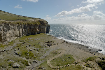 Dancing Ledge on Dorset coast near Swanage