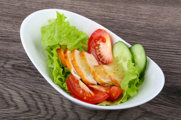 Salad with chicken breast