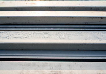 Pile of steel material prepare for house structure