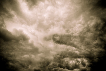 Obraz premium Ominous Grey Storm Clouds Filtered