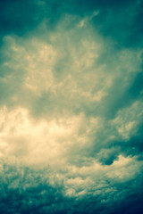 Obraz premium Ominous Grey Storm Clouds Filtered