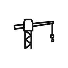 construction crane icon illustration