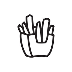 Obraz premium french fries icon illustration