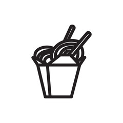 chinese fast food icon illustration