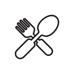 fork and spoon icon illustration