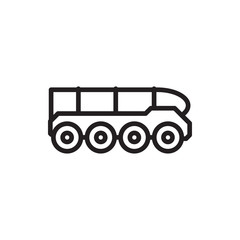 weapon truck icon illustration