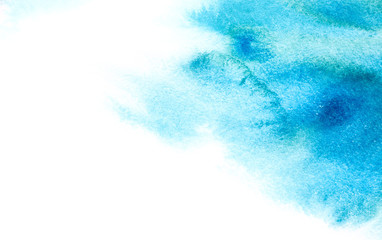 Plakat Abstract blue watercolor background