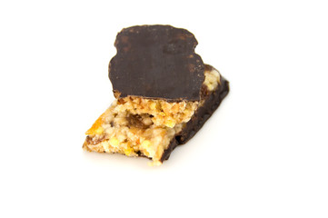 Muesli Cereal Bars. Nutri Oat Protein Bars isolated on white background
