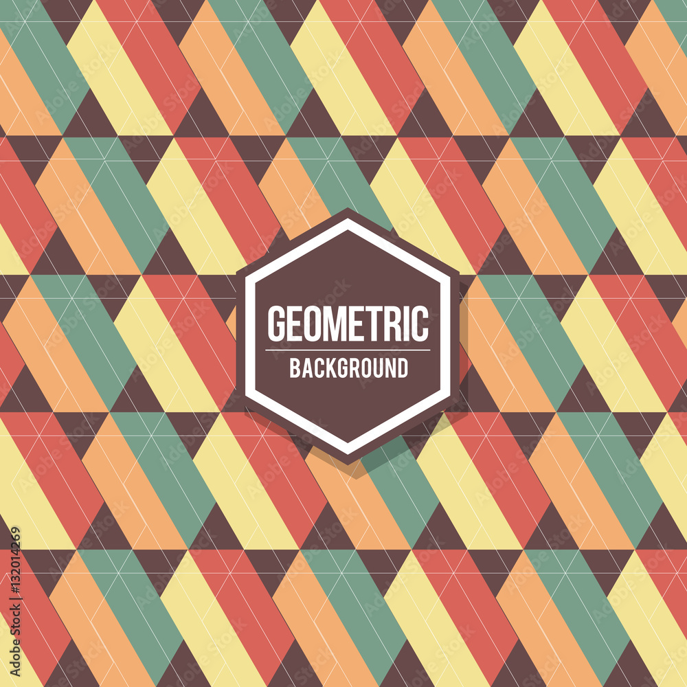 Aufkleber abstract geometric background for design. retro pattern