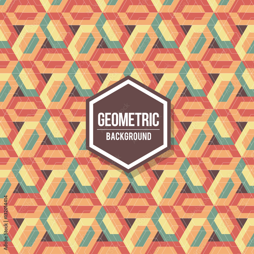 Poster abstract geometric background for design. retro pattern