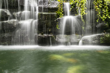 artificial waterfall shoot with long exposure