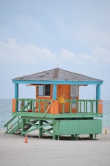 Strandwache, Rettungswacht am Strand in Miami, South Beach, Florida, USA