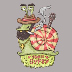 cartoon gypsy snail