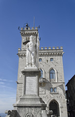 Fototapeta na wymiar The Palazzo Pubblico of San Marino