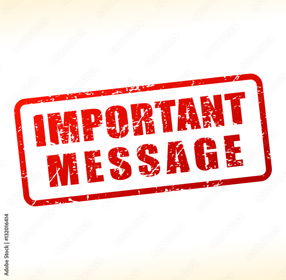 Poster important message text buffered
