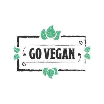 Go vegan Organic food icon