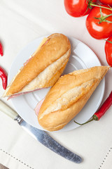 Italian panini sandwich.