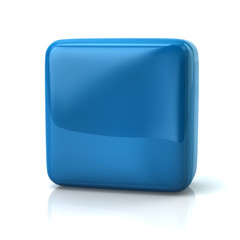 Blank blue square button