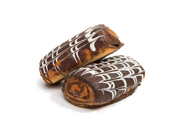 buns with chocolate glaze