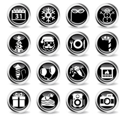 new year icon set