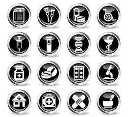pharmacy icon set
