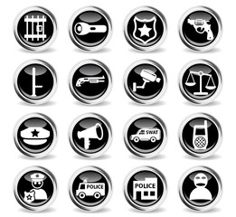 police icon set