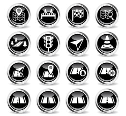 road icon set