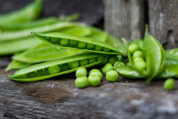 young green peas