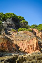 Fototapeta na wymiar Beach near Albufeira - Algarve region in Portugal