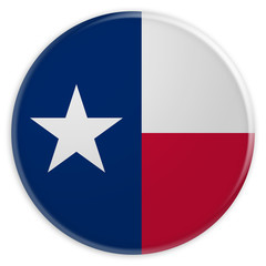 US State Button: Texas Flag Badge, illustration on white background