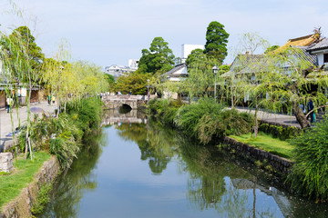 Fototapeta na wymiar Kurashiki river in Kurashiki city