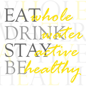 Healthy Life Quote Text Design