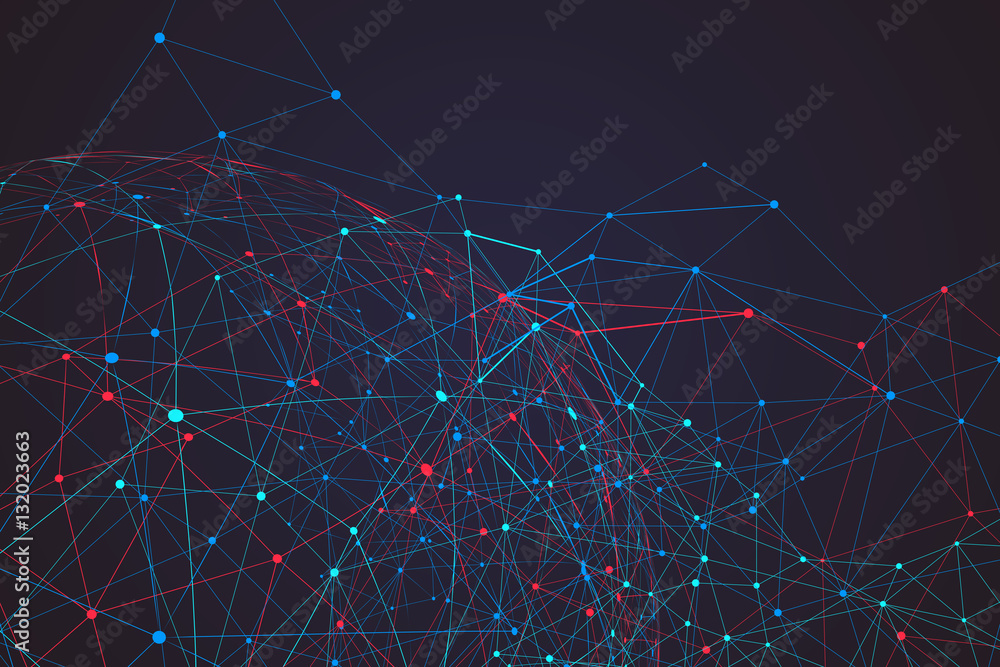 Poster internet connection, abstract sense of science and technology graphic design.